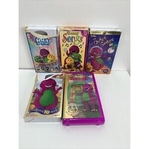 Lot Of 5 Barney Barney’s Big Surprise Live, Songs, Space, Dance, House VHS tapes